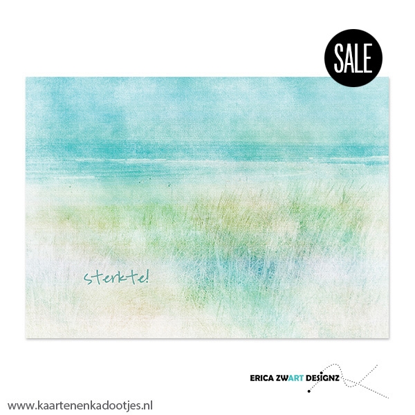 1/10/50x Ansichtkaart sterkte aquarel strand en duinen