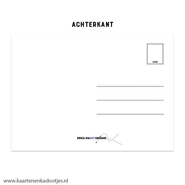 1/10/50x Ansichtkaart in gedachten bij jou aquarel bloesem - Afbeelding 2