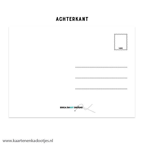 1/10/50x Ansichtkaart liefs aquarel takken lime/teal - Afbeelding 2