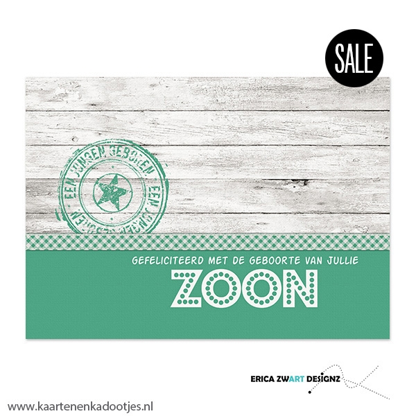 1/10/50x Ansichtkaart zoon licht hout en stempel