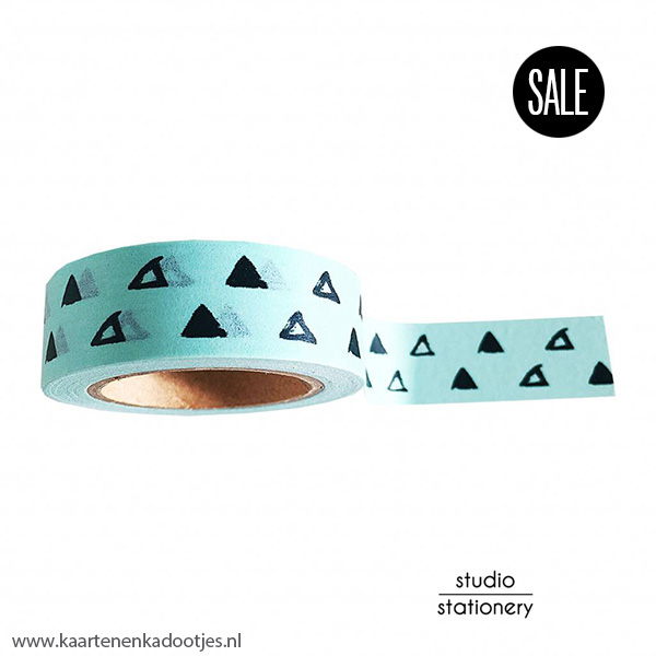 Washi tape minty triangle