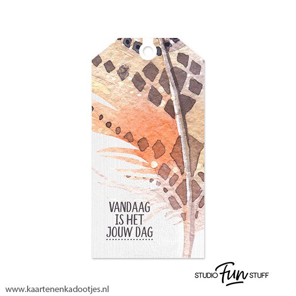 Kadolabel medium Boho serie vandaag is het jouw dag