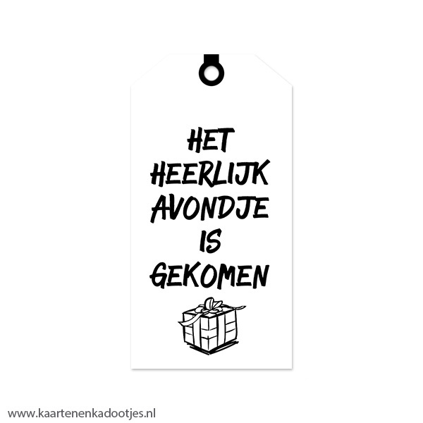 Kadolabel medium Sint serie het heerlijk avondje