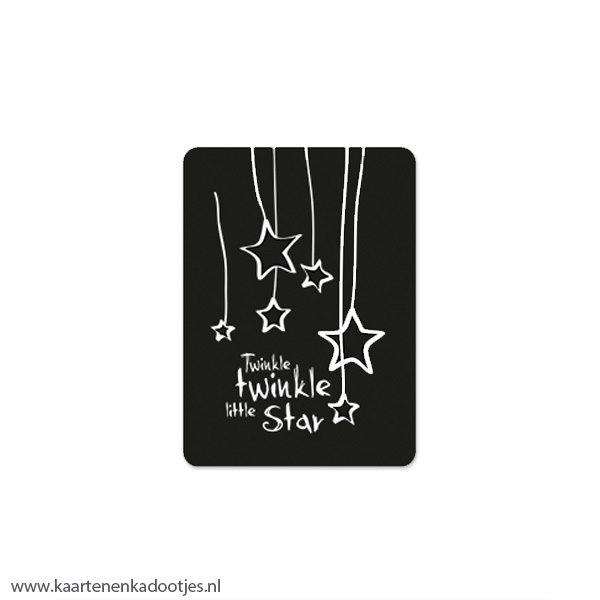 6 Stickers rechthoek 30x45 mm twinkle little star