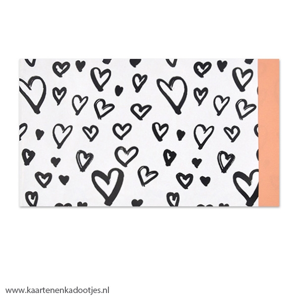 Kadozakje medium 12x19 cm painted hearts