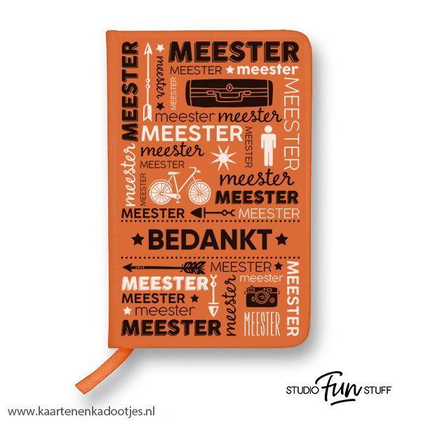Notitieboekje A6 meester bedankt diverse kleuren - Afbeelding 3
