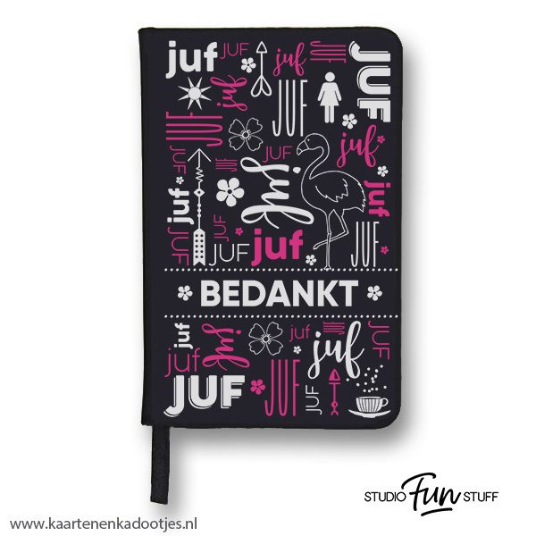 Notitieboekje A6 juf bedankt diverse kleuren - Afbeelding 2