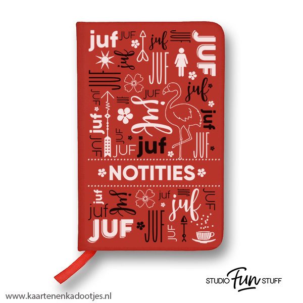 Notitieboekje A6 juf notities diverse kleuren - Afbeelding 3