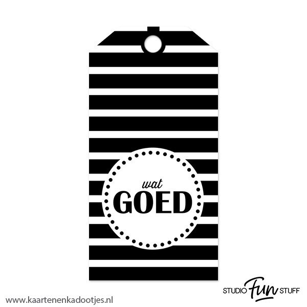 Kadolabel large zwart/wit serie wat goed