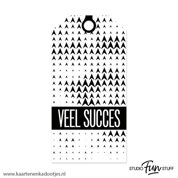 Kadolabel large zwart/wit serie veel succes