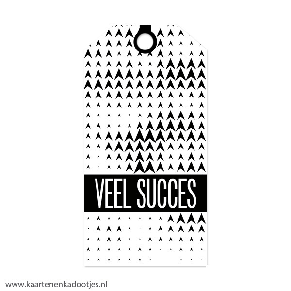Kadolabel large zwart/wit serie veel succes