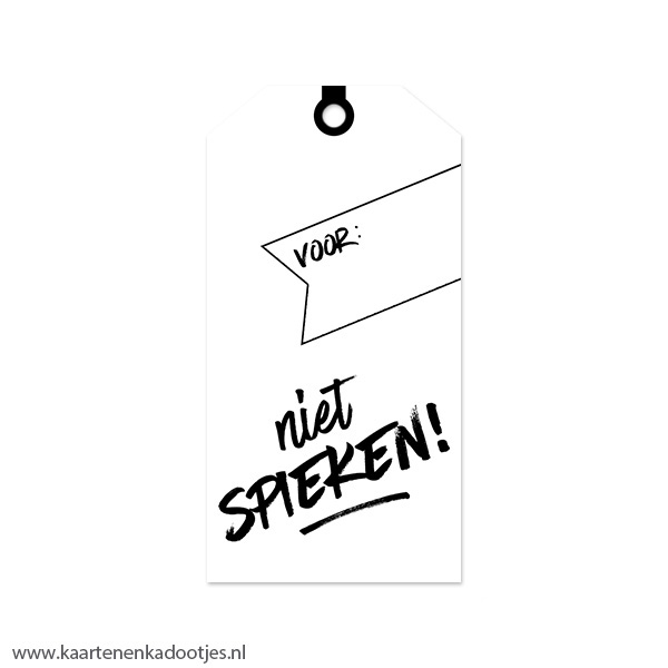 Kadolabel medium niet spieken wit/zwart