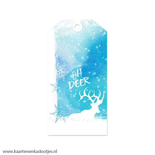 Kadolabel medium Kerst serie oh deer