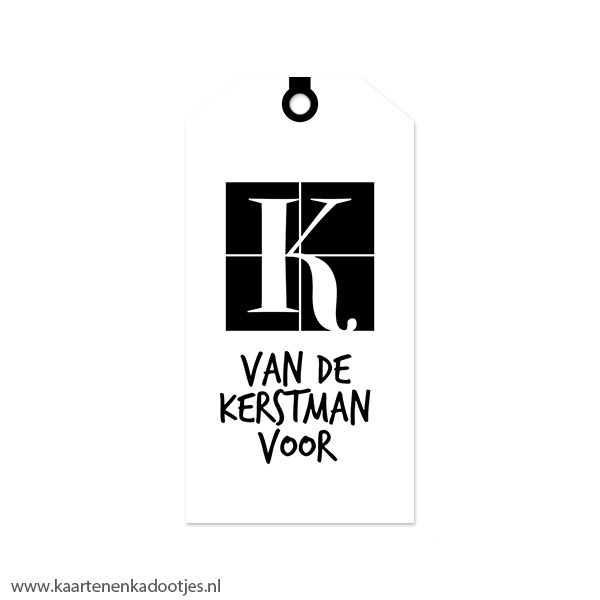 Kadolabel medium Kerst serie van de Kerstman voor - 2 kleuren - Afbeelding 2
