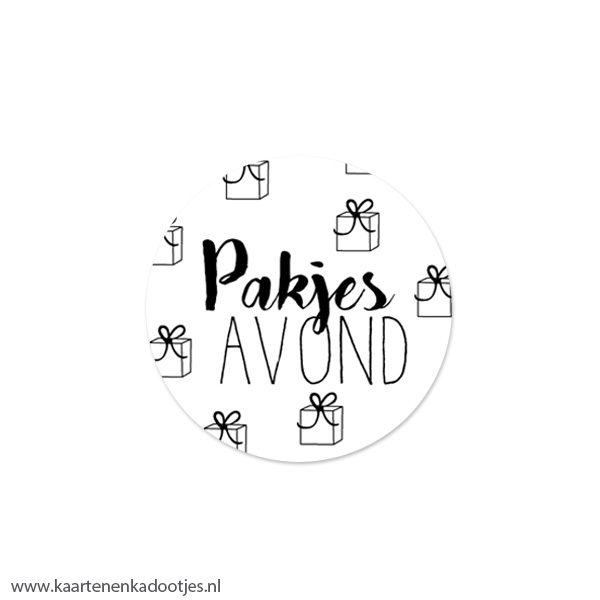 6 Stickers rond 40 mm pakjesavond