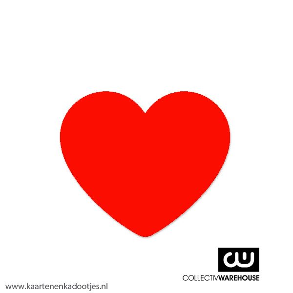6 Stickers hart 50 mm neon hearts