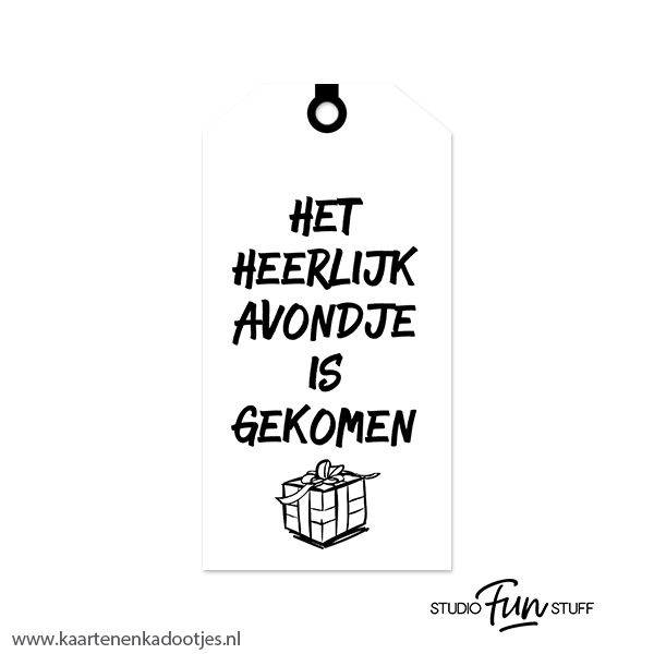 Kadolabel medium Sint serie het heerlijk avondje
