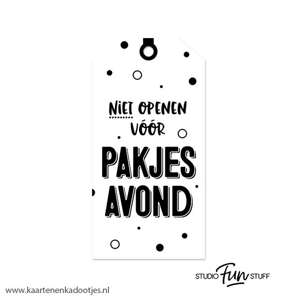Kadolabel medium Sint serie niet openen voor pakjesavond