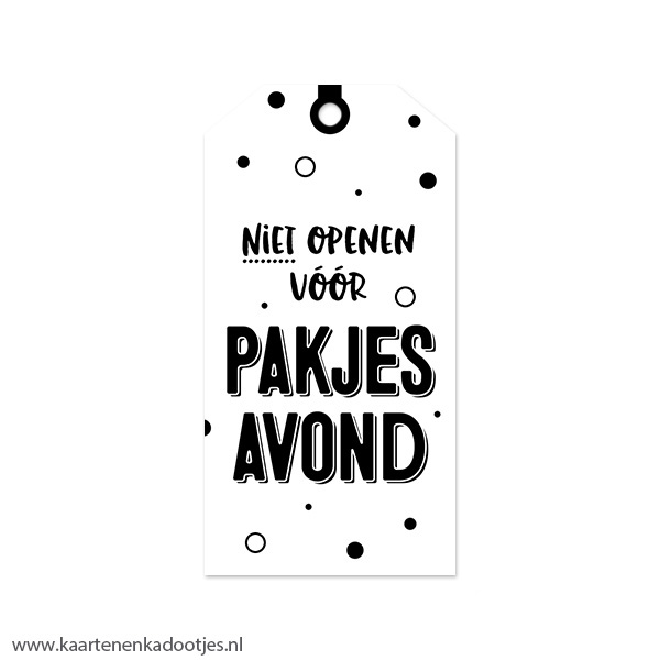 Kadolabel medium Sint serie niet openen voor pakjesavond