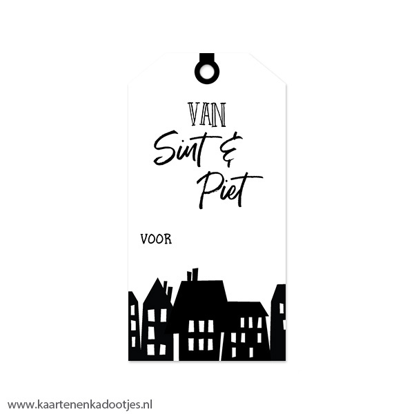 Kadolabel medium Sint serie van Sint & Piet voor