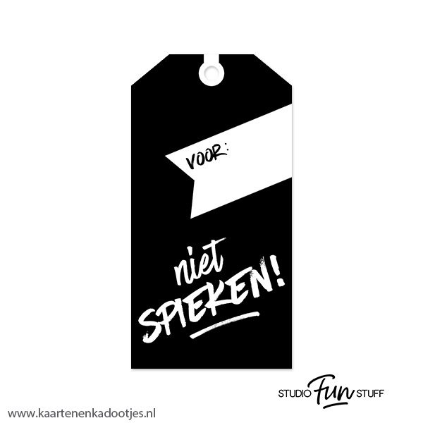 Kadolabel medium niet spieken zwart/wit