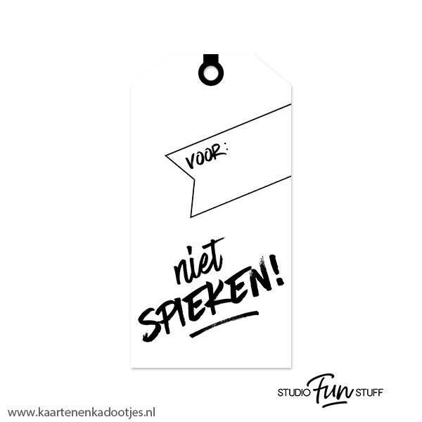 Kadolabel medium niet spieken wit/zwart