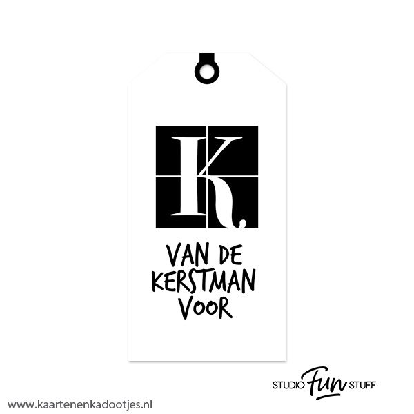 Kadolabel medium Kerst serie van de Kerstman voor - 2 kleuren - Afbeelding 2