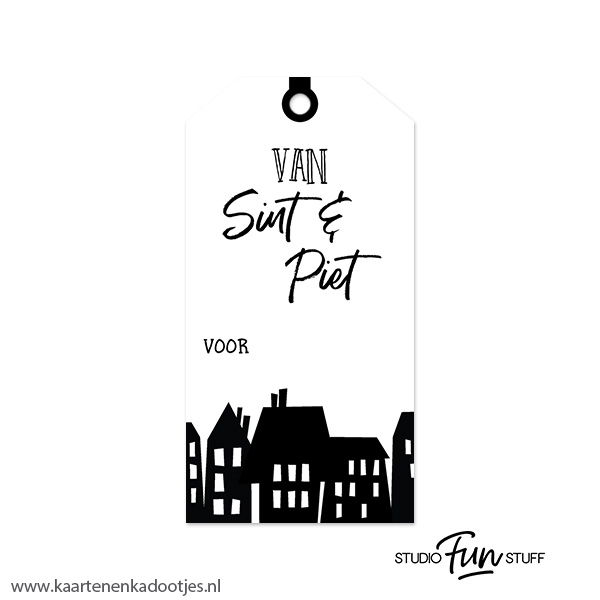 Kadolabel medium Sint serie van Sint & Piet voor