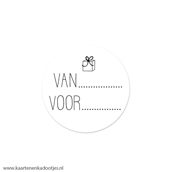 6 Stickers rond 40 mm van...voor...