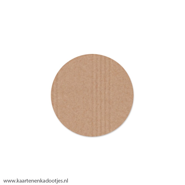 8 Stickers rond 35 mm kraft blanco