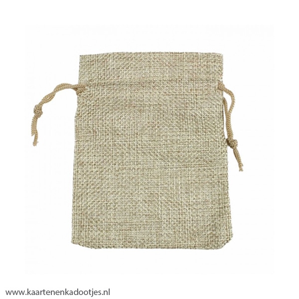 Canvas zakje - naturel - Afbeelding 2