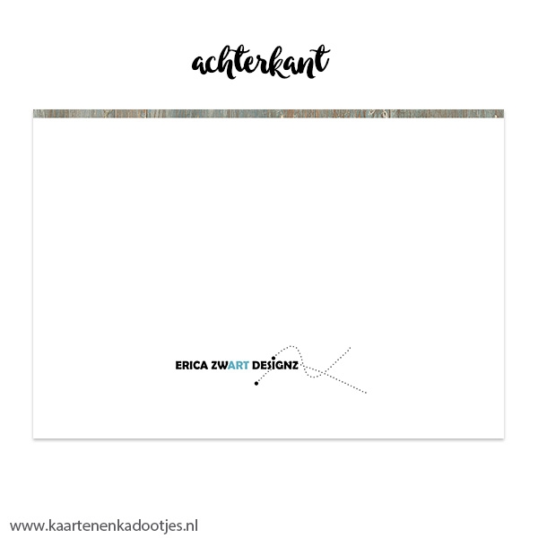 1/10x Dubbele kaart thinking of you houtlook - Afbeelding 2