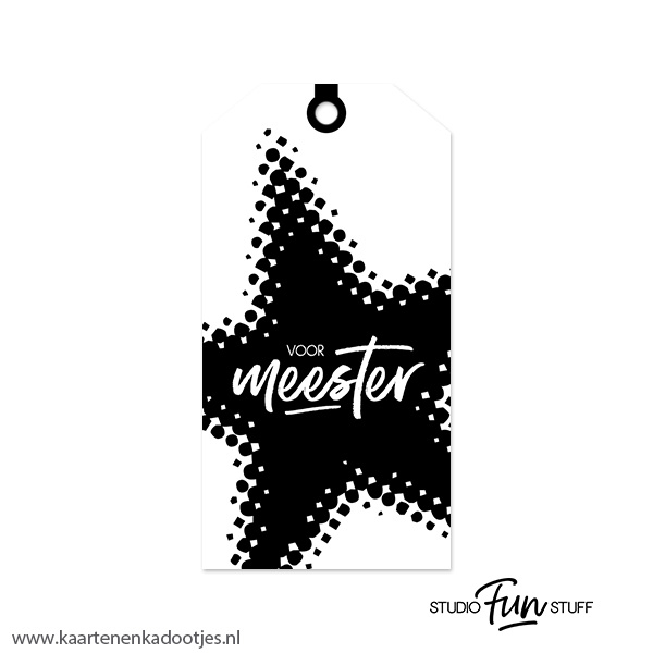Kadolabel medium voor meester ster