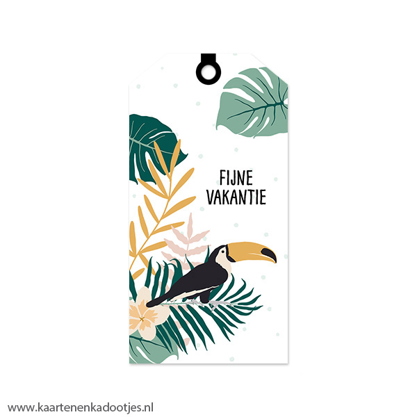 Kadolabel medium fijne vakantie