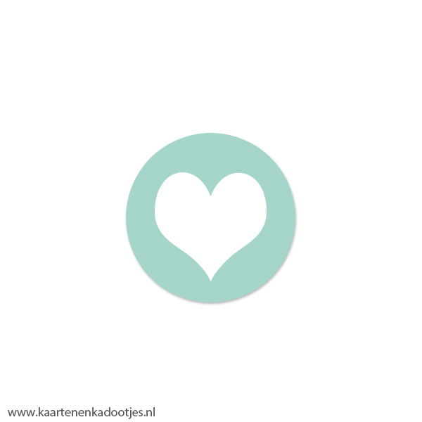 8 Stickers rond 30 mm hart oudgroen/wit
