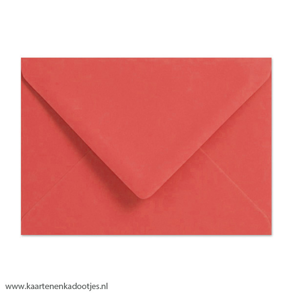 4 Enveloppen felrood