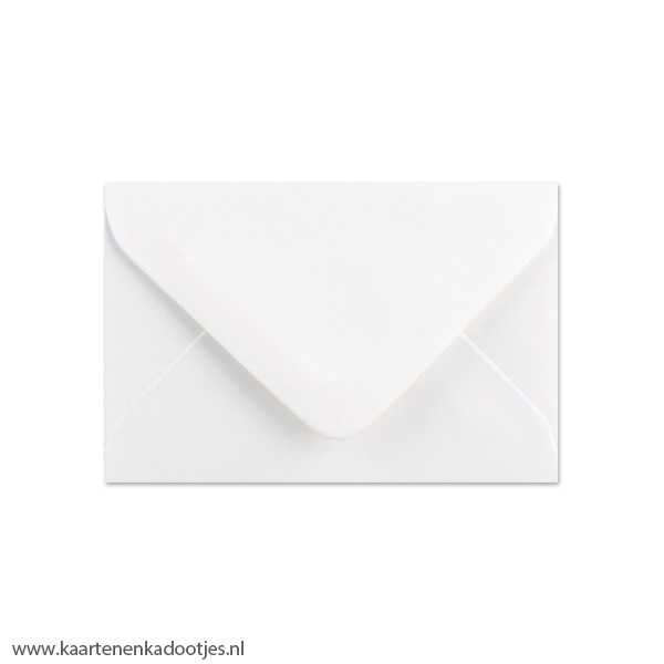 6 Mini enveloppen 94x62 mm wit