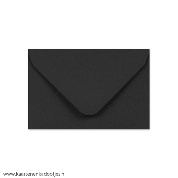 6 Mini enveloppen 94x62 mm zwart