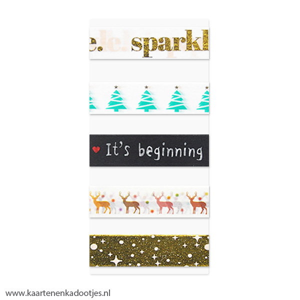 Washi tape mix 067 Kerst