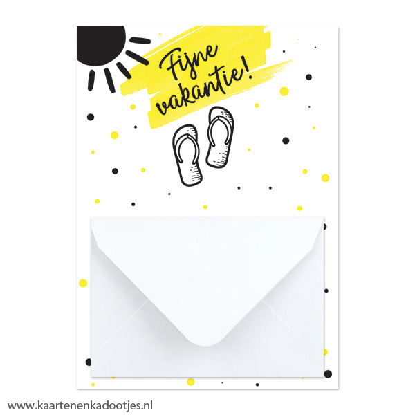 Geldkaart fijne vakantie slippers - diverse envelopkleuren - Afbeelding 3