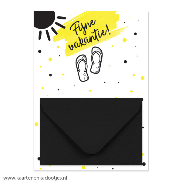 Geldkaart fijne vakantie slippers - diverse envelopkleuren - Afbeelding 2