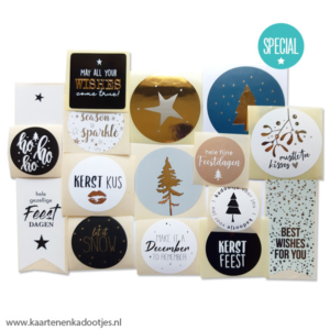 15 Stickers Kerst 5 assorti