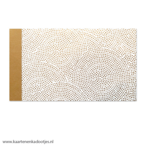 Kadozakje medium 12x19 cm spirograph gold - goudfolie