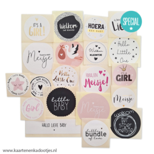 20 Stickers baby girl assorti