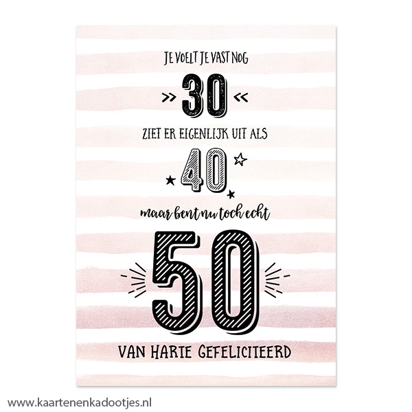 Kaart nu echt 50 peach