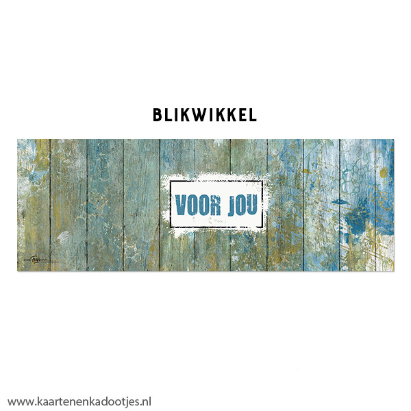 Kadoblik 750 ml voor jou steigerhout blauw - Afbeelding 2
