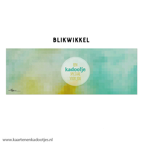 Kadoblik 750 ml een kadootje speciaal voor jou aqua/oker - Afbeelding 2