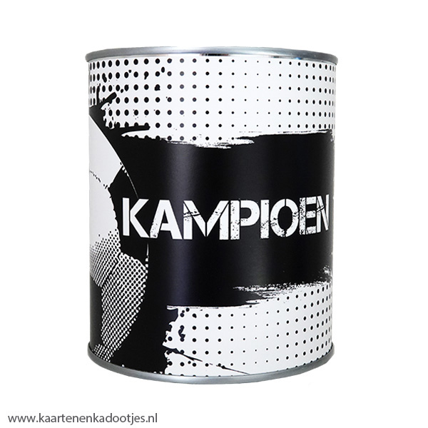 Kadoblik 750 ml kampioen voetbal