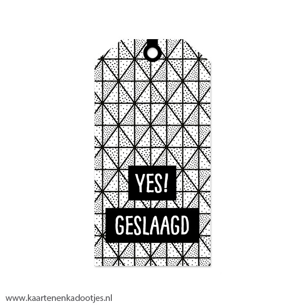 Kadolabel medium yes geslaagd
