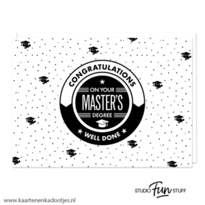 Kaart congratulations on your master's degree